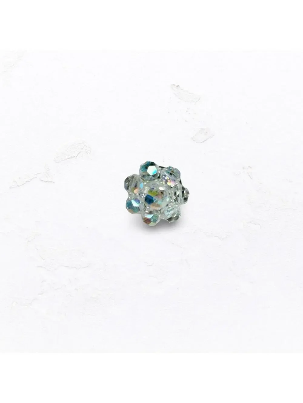 6297. Aurora Borealis Silvertone Brooch